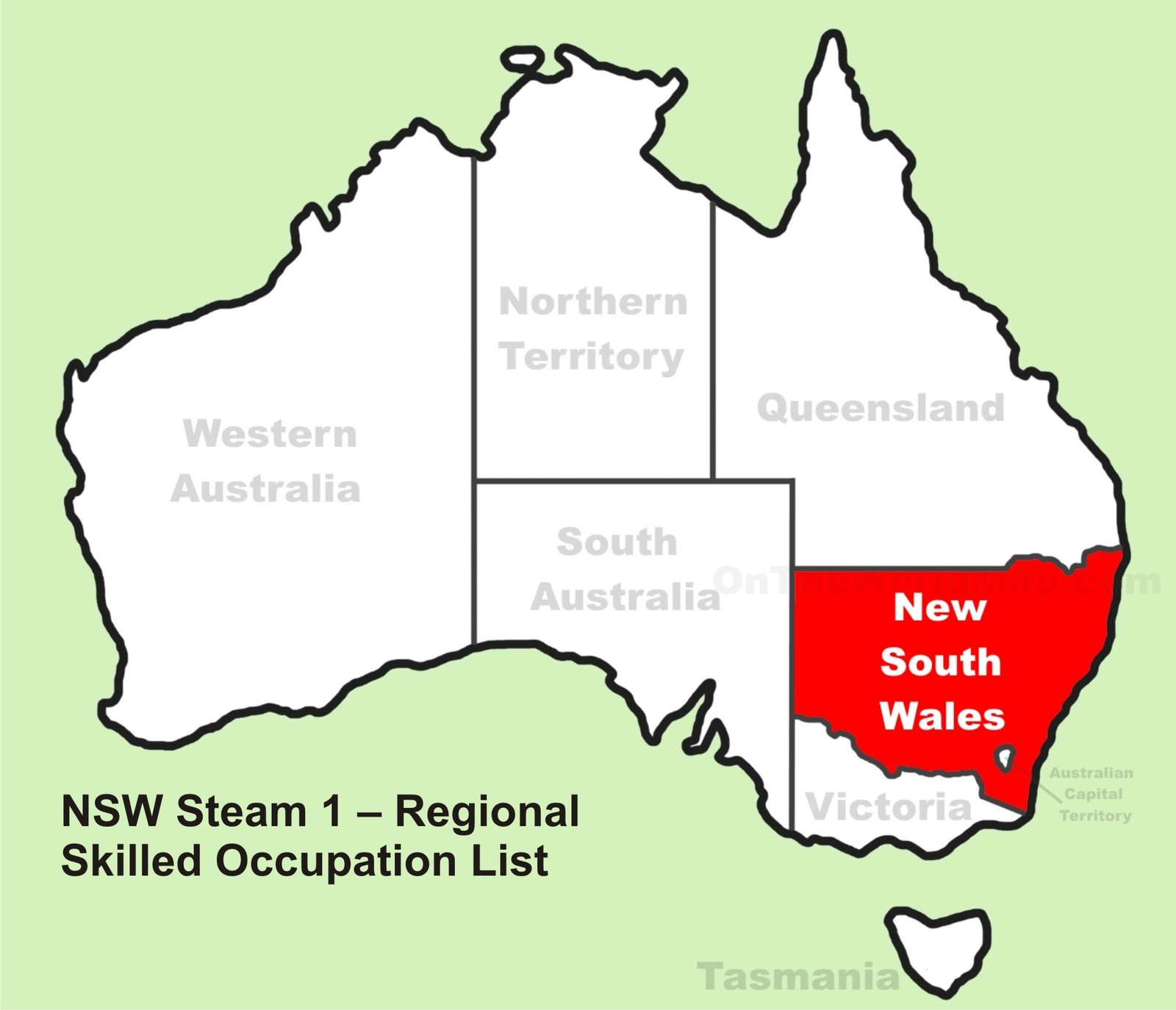 NSW Steam 1 – Regional Skilled Occupation List
